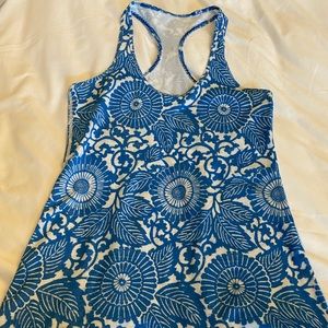 LuLu blue and white floral top